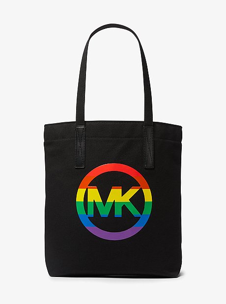 PRIDE Rainbow Logo Cotton Tote Bag