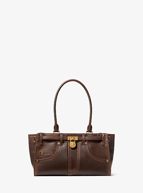 Hamilton Small Burnished Leather Satchel