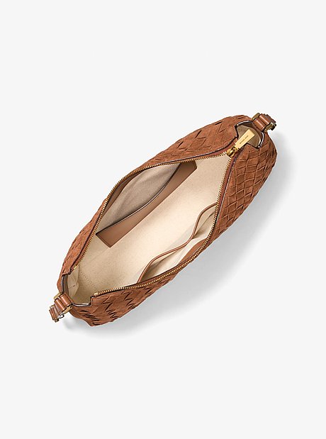 Nolita Medium Hand-Woven Suede Shoulder Bag