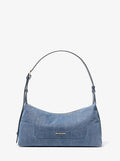 Teddi Medium Washed Denim Slouchy Shoulder Bag