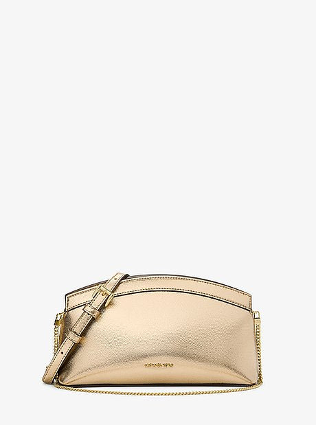 Athena Small Metallic Leather Convertible Clutch