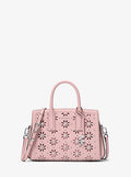 Laila Small Embellished Laser Cut Leather Satchel