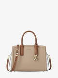 Laila Medium Color-Block Pebbled Leather Satchel