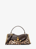 Hamilton Extra-Small Leather and Leopard Print Calf Hair Soft Crossbody Bag