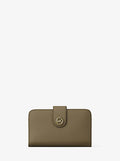 MK Pop Charm Medium Pebbled Leather Wallet