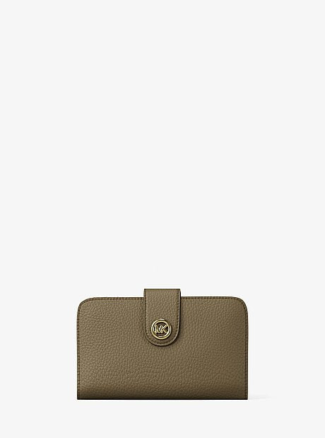 MK Pop Charm Medium Pebbled Leather Wallet