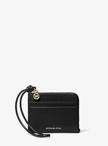 Jet Set Small Pebbled Leather Card Case Wristlet