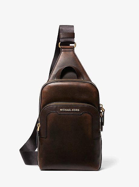 Hudson Medium Burnished Leather Sling Bag