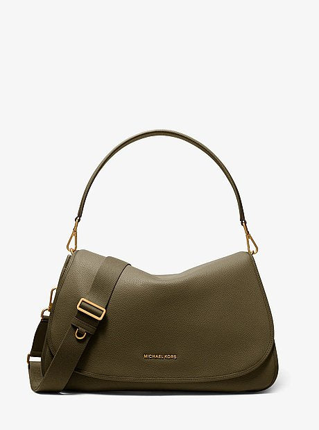 Holmes Extra-Large Pebbled Leather Convertible Messenger Bag